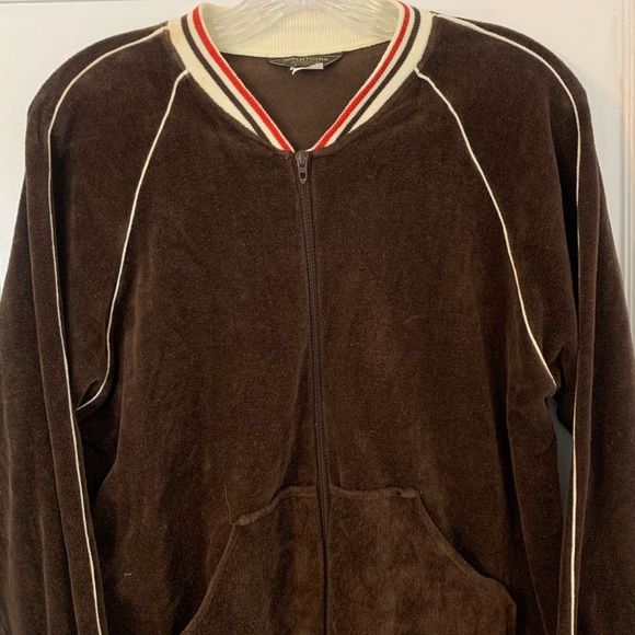 Vintage Inventions Velour Track Jacket Sz M - Picture 2 of 8